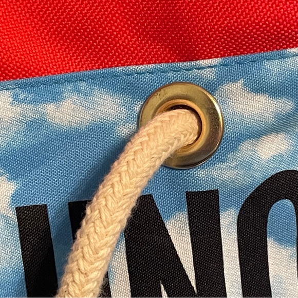 MOSCHINO Bag Shoulder Tote Cloud Print Vintage 1990's Authentic New Without Tags - Picture 4 of 8